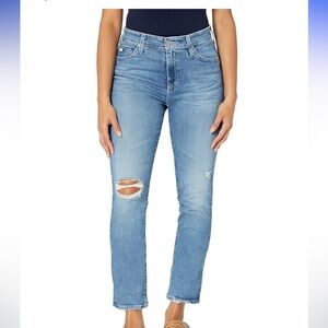 Ag Adriano Goldschmied Mari Crop Straight Leg Jeans